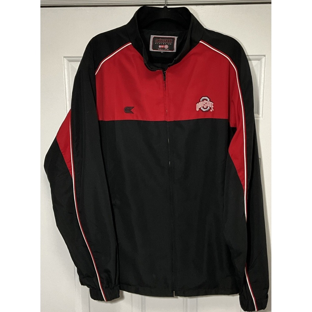 Ohio State Buckeyes Football Embroidered Logo Jacket/Windbreaker Men's Large